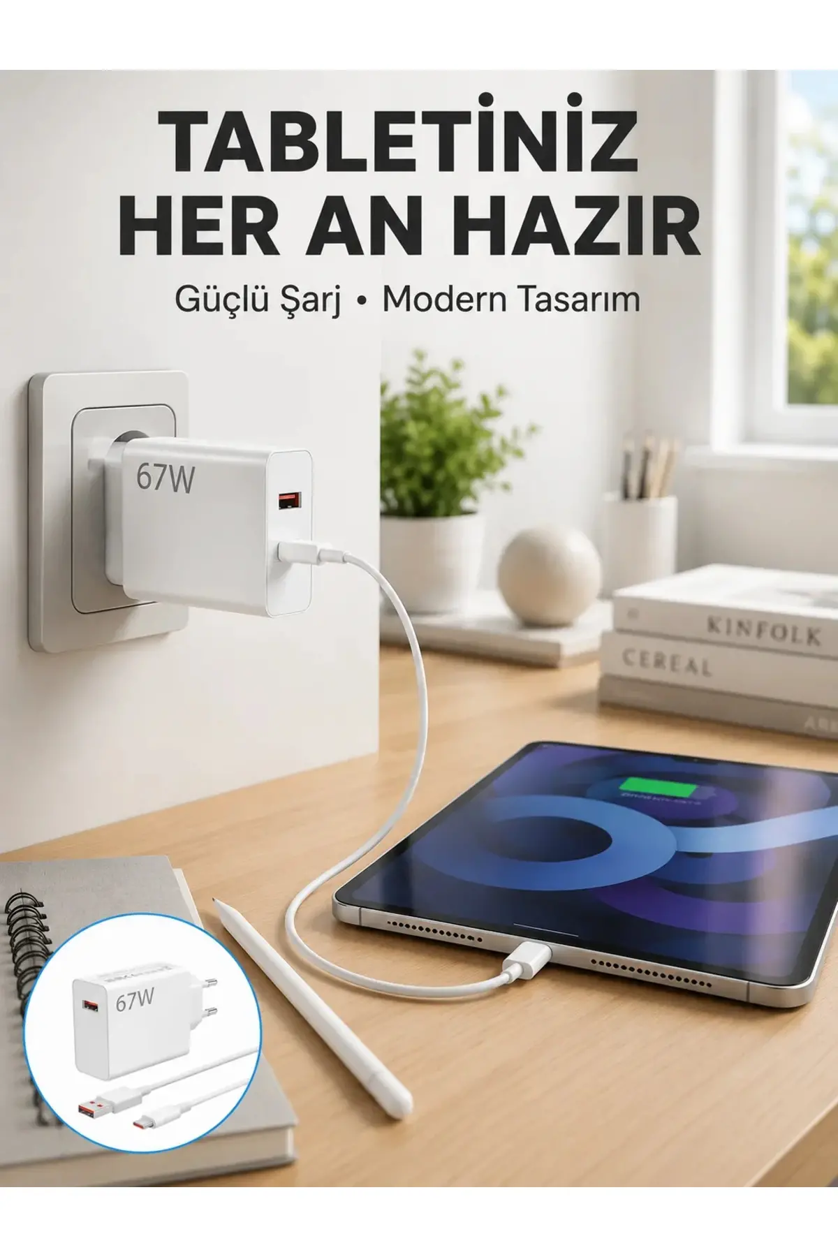 67 Watt Type C Hızlı Şarj Başlık Xiao Black Shark Uyumlu Yeni Nesil