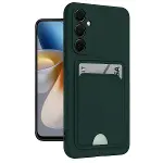 Samsung Galaxy M15 Kelvin Kartvizitli Silikon - Koyu Yeşil-3