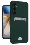 Samsung Galaxy M15 Kelvin Kartvizitli Silikon - Koyu Yeşil-1