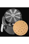 100 Adet Airfryer Pişirme Kağıdı Tek Kullanımlık Hava Fritözü Yuvarlak Delikli Model-3