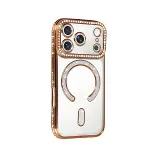 Apple İphone 17 Pro Joke Simli Magneticsafe Kılıf - Turuncu-2