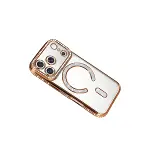 Apple İphone 17 Pro Joke Simli Magneticsafe Kılıf - Turuncu-4