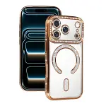 Apple İphone 17 Pro Joke Simli Magneticsafe Kılıf - Turuncu-1