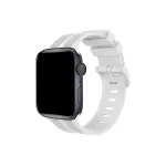 Apple Watch 38mm Kr408 Çizgili Silikon Kordon - Beyaz-1