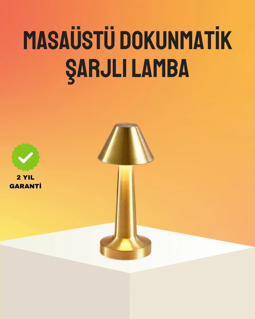 Modern Metal Masa Lambası 3 Işık Renkli Kademesiz Parlaklık Ayarlı