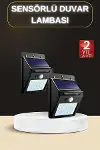 Bahçe Aydınlatma Sensörlü Güneş Enerjili Duvar Lambası 40 Led Işık-2