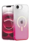 Apple iPhone 16E Pummel Shiny Magsafe Kapak - Pembe-1