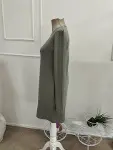 Kadın Uzun Kollu Bisiklet Yakalı Kısa Modal Elbise-5