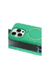 Apple İphone 16 Pro Max Regal Magsafe Standlı Kapak - Yeşil-4