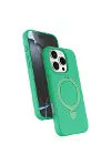 Apple İphone 16 Pro Max Regal Magsafe Standlı Kapak - Yeşil-1