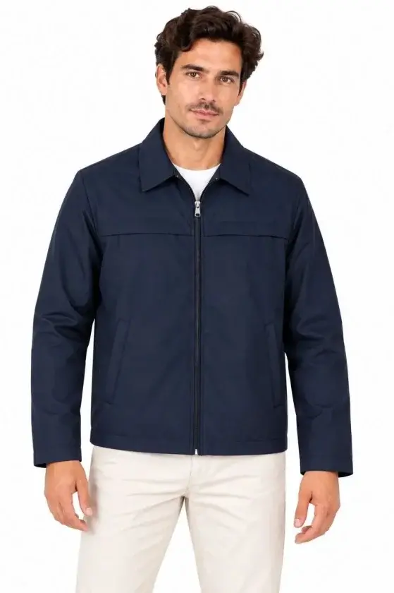 Erkek Su İtici Rüzgar Keser Astarlı Tam Fermuarlı 4 Mevsim Regular Fit Mont Ceket - Lacivert-1 Erkek Su İtici Rüzgar Keser Astarlı Tam Fermuarlı 4 Mevsim Regular Fit Mont Ceket - Lacivert-1