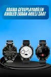 Amoled Ekran 3 Kordonlu Akıllı Saat 5.0 Bluetooth Bağlantılı Android ve İOS Uyumlu-1