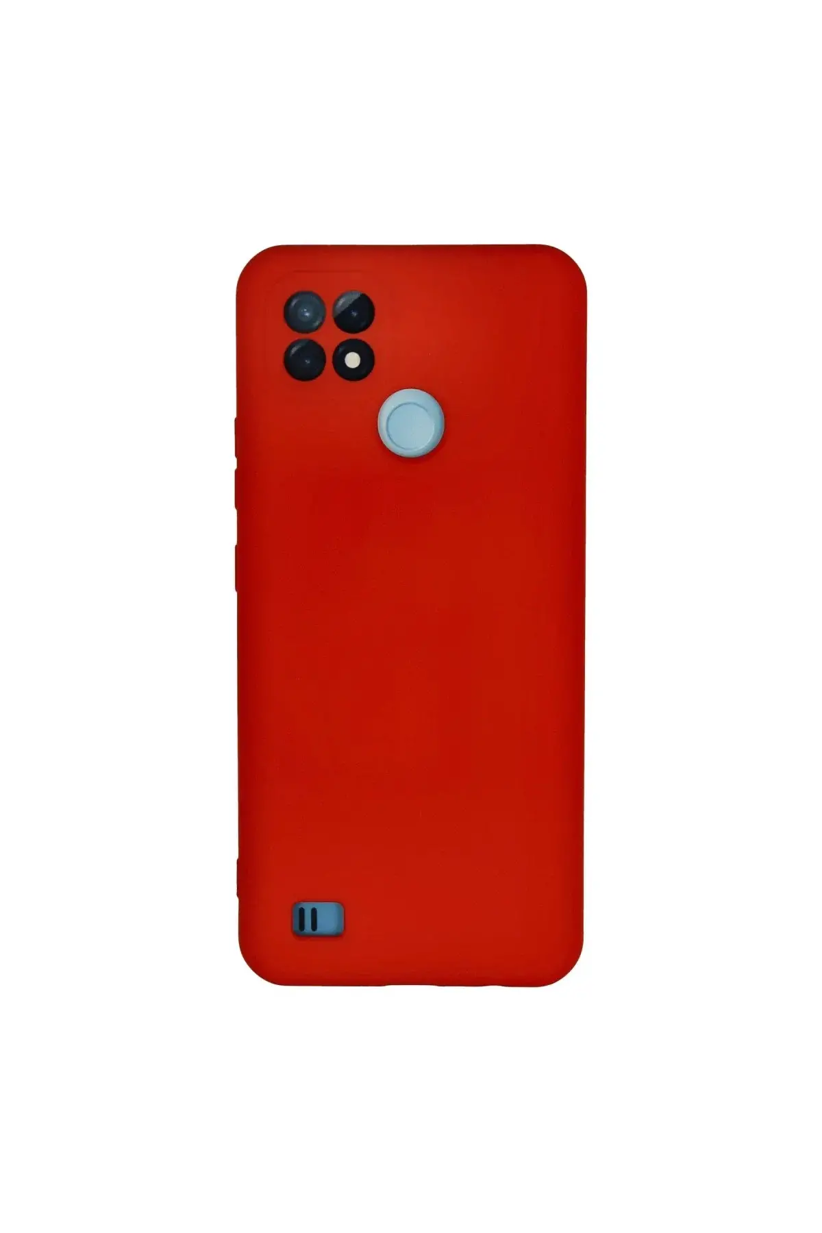 Realme C21 Kılıf Nano içi Kadife Silikon - Kırmızı