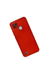 Realme C21 Kılıf Nano içi Kadife Silikon - Kırmızı-2
