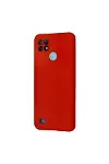 Realme C21 Kılıf Nano içi Kadife Silikon - Kırmızı-3