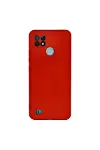 Realme C21 Kılıf Nano içi Kadife Silikon - Kırmızı-1