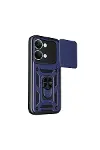Xiao Poco X8 Pro Max Pars Lens Yüzüklü Silikon - Lacivert-3