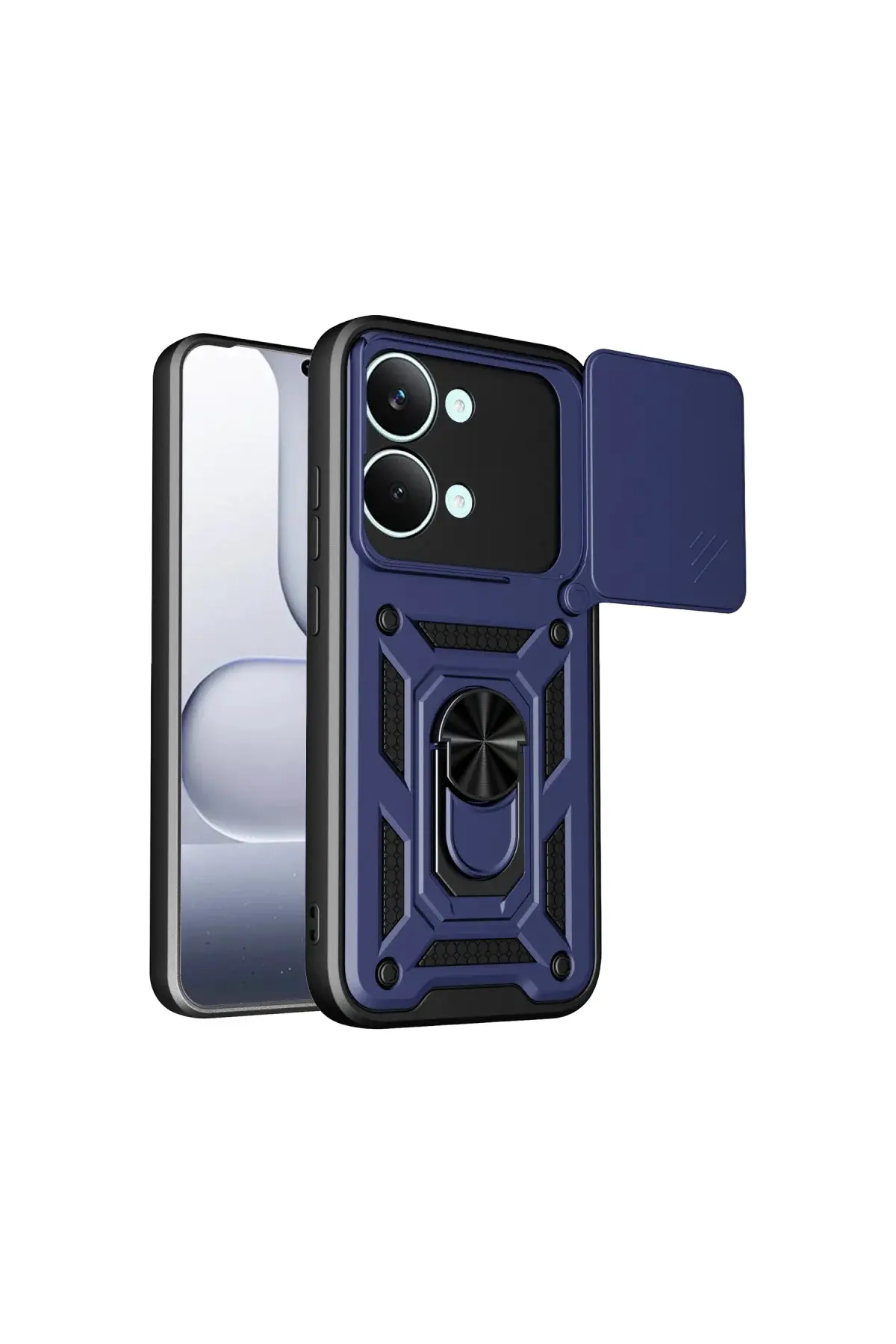 Xiao Poco X8 Pro Max Pars Lens Yüzüklü Silikon - Lacivert