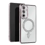 Samsung Galaxy S25 Kılıf Joke Simli Magneticsafe Kılıf - Gümüş-1