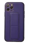 Apple iPhone 11 Pro Kılıf Coco Deri Standlı Kapak - Mor-1