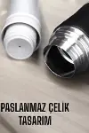 Şık ve Dayanıklı 3 Bardaklı Termos Seti Uzun Süre Isı Koruma Özellikli-4