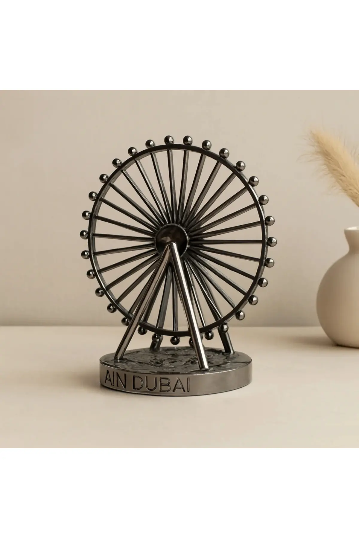 Büyük Metal Dönme Dolap Biblosu (Krom & Bakır)