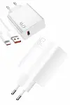Beyaz Ultra Plus Hızlı Şarj Seti Şarj Adaptörü ve Kablosu 67W-3