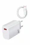 Beyaz Ultra Plus Hızlı Şarj Seti Şarj Adaptörü ve Kablosu 67W-4