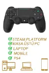 Ps4 Kol Wireless Bt Kablosuz Oyun Kolu Ps4 Joystick Tablet Telefon Pc Uyumlu Titreşimli Oyun Kolu-2