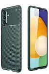 Samsung Galaxy A26 Kılıf Auto Focus Karbon Kapak - Koyu Yeşil-2