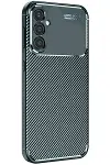 Samsung Galaxy A26 Kılıf Auto Focus Karbon Kapak - Koyu Yeşil-1