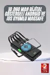 Kablosuz Çoklu Şarj Girişli 10.000 Mah Kablolu Powerbank Taşınabilir-1
