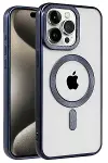 Apple iPhone 15 Pro Kılıf Kronos Magsafe Kapak - Lacivert-1