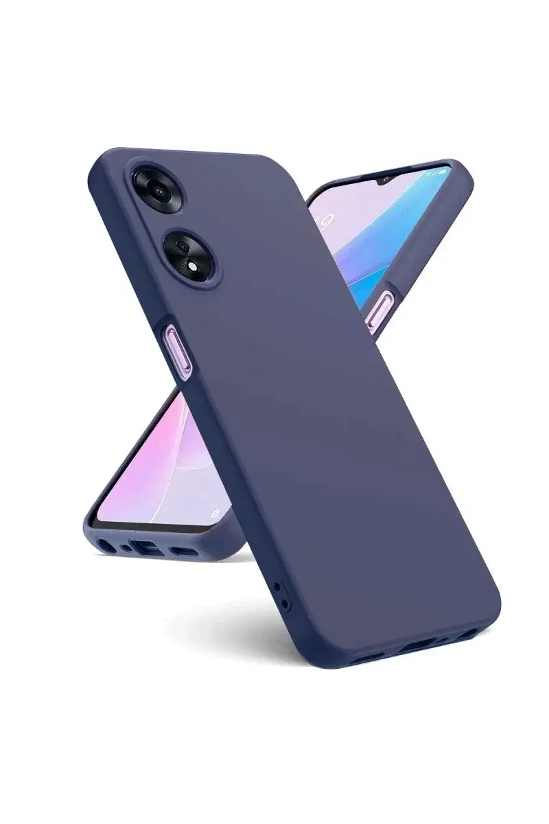 Oppo A38 Kılıf First Silikon - Lacivert