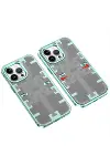 Apple iPhone 13 Pro Max Kılıf Mekanik Bumper Kapak - Yeşil-1