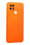 Oppo A15 Kılıf Nano içi Kadife Silikon - Turuncu-2