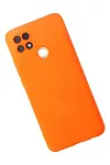 Oppo A15 Kılıf Nano içi Kadife Silikon - Turuncu-3