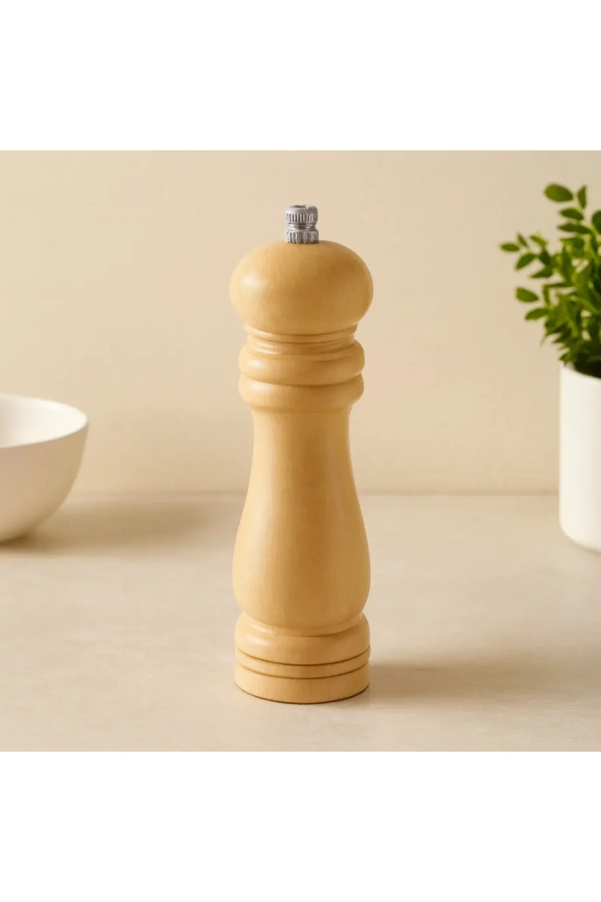 Ahşap Tuz ve Baharat Öğütücü 15 cm (Çap 4.5 cm)