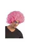 Pembe Renk Kıvırcık Afro Bonus Peruk-2