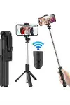 Cep Telefonu Tripod Standı Manyetik Selfie Sopa Bluetooth Uzaktan Kumandalı-3