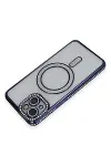 Apple iPhone 13 Kılıf Joke Simli Magneticsafe Kılıf - Lacivert-2