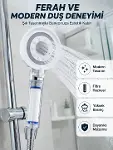 neral Taşlı Filtreli Duş Başlığı Güçlü Su Basınçlı Banyo Başlığı-1