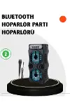 Bluetooth Bağlantılı Taşınabilir Hoparlör – LED Işıklı, FM Radyolu, Mikrofon Girişli-1