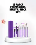 Kusursuz Makyaj İçin 12 Parça Profesyonel Fırça Seti Taşınabilir Kutu Hediyeli-1