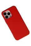Apple iPhone 14 Pro Max Kılıf Nano içi Kadife Silikon - Kırmızı-3
