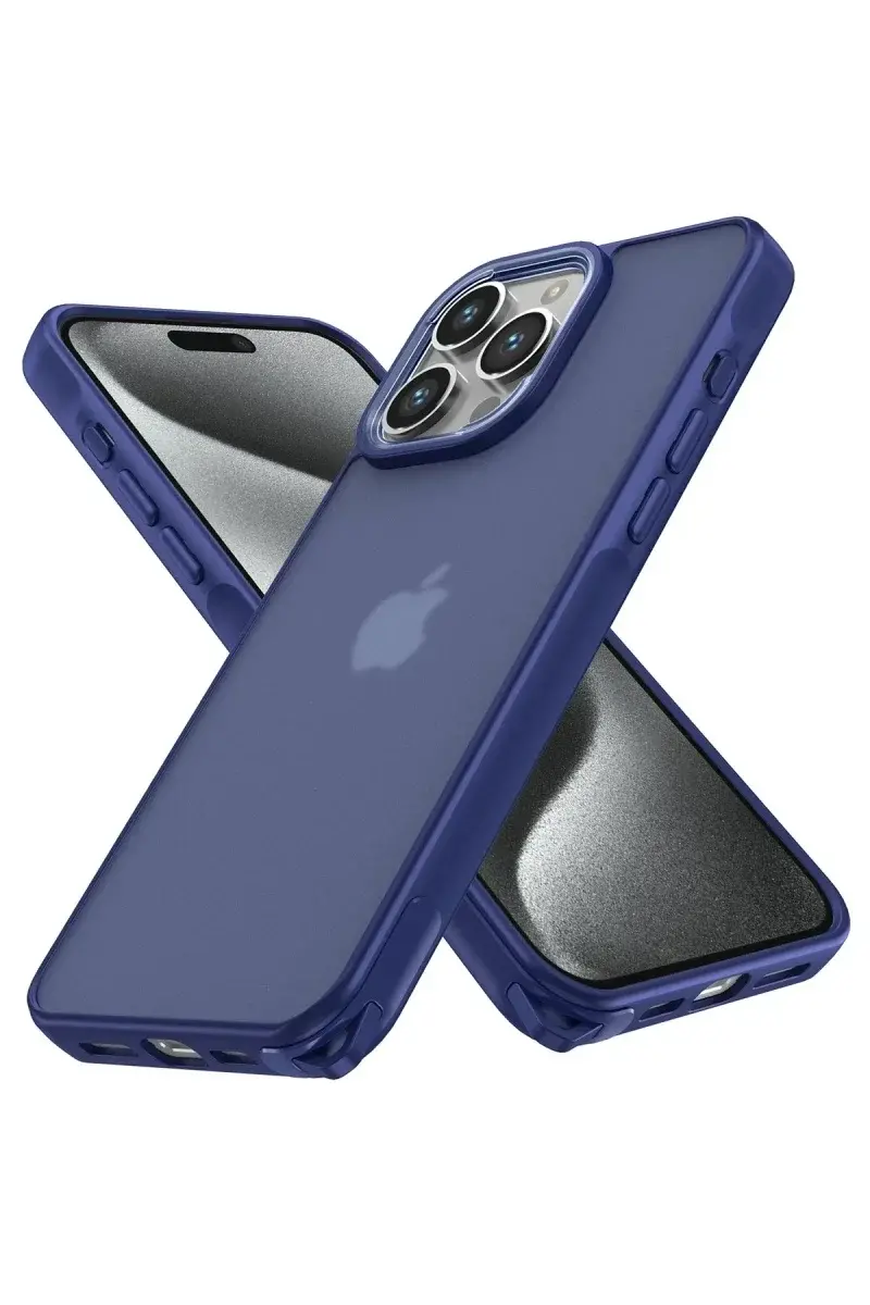 Apple iPhone 15 Pro Max Kılıf Elegant Kapak - Lacivert