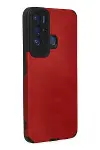 Tecno Pova Neo Kılıf Loop Deri Silikon - Kırmızı-2