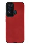 Tecno Pova Neo Kılıf Loop Deri Silikon - Kırmızı-1