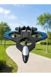 4 Pervaneli Jet Uçak Drone Uzaktan Kumandalı 360° Takla Renkli Işıklı Dengeli Uçuş-3