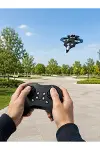 4 Pervaneli Jet Uçak Drone Uzaktan Kumandalı 360° Takla Renkli Işıklı Dengeli Uçuş-4